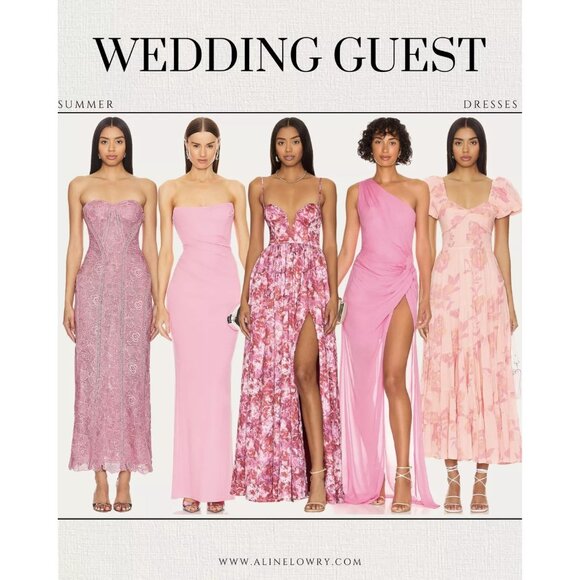 SAU LEE Helene Dress in Pink 6 New Womens Chiffon Maxi Gown - Picture 12 of 14